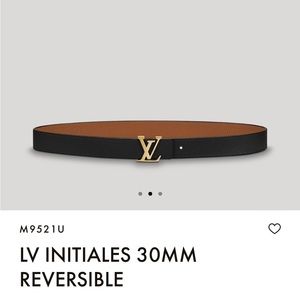 Louis Vuitton reversible black/brown belt